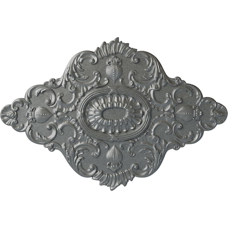 Ekena Millwork Ashford Ceiling Medallion, Hand-Painted Platinum, 42 3/4"W x 28 7/8"H x 1"P CM42X28ASPLS